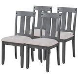 Rustic Farmhouse 6-Piece Wooden Rustic Style Dining Set, Including Table, 4 Chairs & Bench