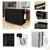Black Kitchen Island Cart