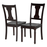 Classic Dining Set Wooden Table and 4 Chairs with Bench for Kitchen Dining Room