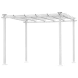 White Iron Pergola Gazebo for Vines Pure Iron Chic Lid Cover Design Sleek Seams Hidden Joints Elegant White Trellis