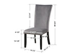 7-piece Dining Table Set with 1 Faux Marble Dining Rectangular Table and 6 Upholstered Chairs