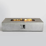 56inch Concrete Rectangle Propane Gas Fire Pit