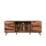 TV Stand Mid-Century Wood Modern Entertainment Center Adjustable Storage Cabinet TV Console for Living Room