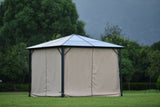 Aluminum Patio Gazebo with Polycarbonate Roof