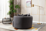 Coolmore Modern swivel accent chair  barrel chair  for hotel living room / Modern  leisure chair  Grey