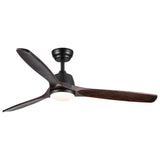 52 In.Intergrated LED Ceiling Fan Lighting with Solid Wood Blade