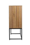 Natural rattan，Allen 2 Door high cabinet，rattan，Built-in adjustable shelf，Easy Assembly，Free Standing Cabinet for Living Room Bedroom