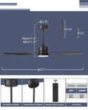 Blade LED Standard Ceiling Fan with Remote Control