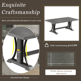 Retro Style Dining Table 78” Wood Rectangular Table, Seats up to 8
