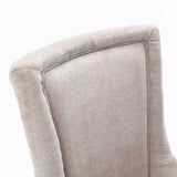 Ultra Side Dining Chair with solid wood legs Beige