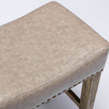 Counter Height 26" Bar Stools for Kitchen Counter Backless Faux Leather