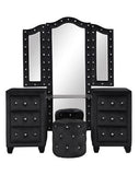 Queen 4 Piece Vanity Upholstered Bedroom Set