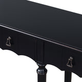 Country Console Table for Hallway Living Room Bedroom with 4 Front Facing Storage Drawers and 1 Shelf