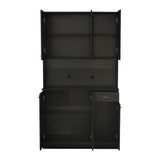 Tall Kitchen Cabinet, with 6-Doors, 1-Open Shelves and 1-Drawer