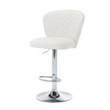 COOLMORE  Bar Stools with Back and Footrest Counter Height Dining Chairs Set of 2