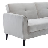 Grey Modern flat  Sofa Bed with Storage Box for Compact Living Space