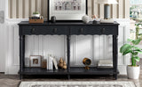 Country Console Table for Hallway Living Room Bedroom with 4 Front Facing Storage Drawers and 1 Shelf