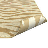 Tabora Beige and Gold Viscose Area Rug 5x8