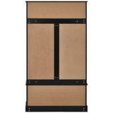 Hall Tree with 4 Hooks, Coat Hanger, Entryway Bench, Storage Bench, 3-in-1 Design, for Livingroom, Hallway (BLACK)
