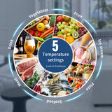 Compact refrigerator with freezer, 3.2 Cu.ft Mini Fridge with Reversible Door, 5 Settings Temperature Adjustable for Kitchen, Bedroom, Dorm, Apartment, Bar, Office, RV