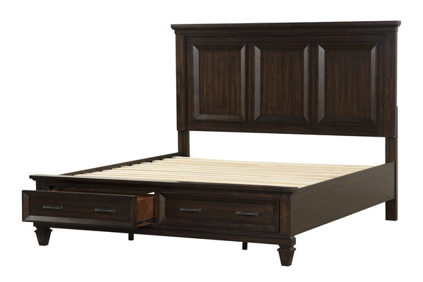 Hamilton King Size Storage Bed in Walnut made with Engineered Wood