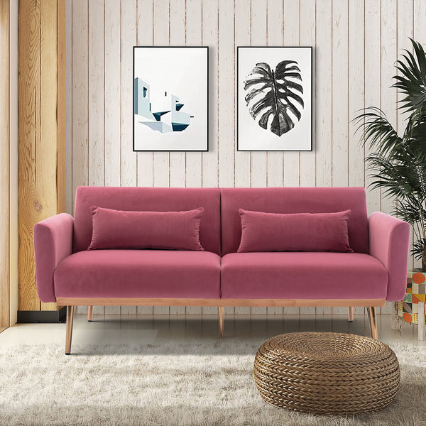 COOLMORE  Velvet  Sofa , Accent sofa .loveseat sofa with  metal  feet