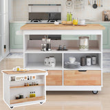 Kitchen Island Cart With 2 Drawers