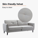 Grey Modern flat  Sofa Bed with Storage Box for Compact Living Space