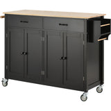 Black Kitchen Island Cart