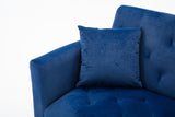 COOLMORE  Velvet  Sofa , Accent sofa .loveseat sofa with rose gold metal feet  and  Navy  Velvet