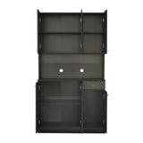 Tall Kitchen Cabinet, with 6-Doors, 1-Open Shelves and 1-Drawer