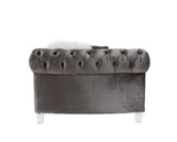 Grey Sectional Sofa w/7 Pillows, Gray Velvet