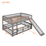 Grey Bunk Bed with Slide