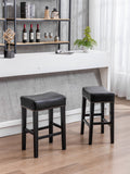 Counter Height 26" Bar Stools for Kitchen Counter Backless Faux Leather