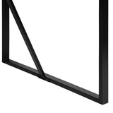 Industrial Rectangular Dining Table, Walnut & Black