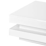 High Gloss Minimalist Design with plug-in 16-color LED Lights, 2-Tier