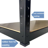 Storage Rack Shelving Unit Storage Shelf Steel Garage Utility Rack 4-Shelf Adjustable Shelves Heavy Duty Display Stand for Books, Kitchenware, Tools Boltless Assembly (Black)
