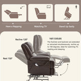 Orisfur. Power Lift Chair with Adjustable Massage Function, Recliner Chair with Heating System for Living Room