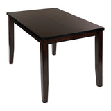 Cherry Finish Dining Set 7pc Counter Height Table with Extension Leaf and 6x Wood Frame Counter Height Chairs Transitional Style Furniture