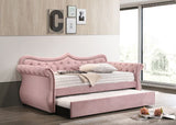 Adkins Daybed & Trundle Pink Velvet