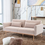 COOLMORE  Velvet  Sofa , Accent sofa .loveseat sofa with  metal  feet