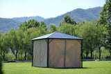 Aluminum Patio Gazebo with Polycarbonate Roof