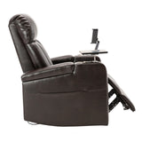 Orisfur. Power Motion Recliner with USB Charging Port and Hidden Arm Storage, Home Theater Seating with 2 Convenient Cup Holders Design ,360° Swivel Tray Table,and Cell Phone Stand