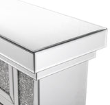 W 47" X D 12.6 "X H 41.7" Acrylic diamond mirror mantelpiece, separate mantelpiece  Built-in filling: acrylic high imitation drill, 1500 W electric heating furnace