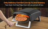 Geek Chef Gas Pizza Oven, Pizza Ovens for Outside Propane, Propane Pizza Oven, Outdoor Ovens with 13 inch Pizza Stone, Portable Gas Pizza Oven with Foldable Legs, Pizza Oven for Patio Garden