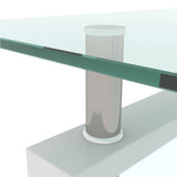 White Coffee Table, Clear Coffee Table