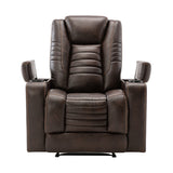 Orisfur. Power Motion Recliner with Adjustable Headrest,  Home Theater Seating with Hidden Arm Storage and Convenient Cup Holder Design