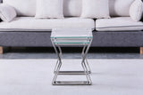 Nesting End Table Set of 2 Glass Table Set for Living Room