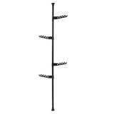 Adjustable Laundry Pole Clothes Drying Rack Coat Hanger DIY Floor to Ceiling Tension Rod Storage Organizer for Indoor, Balcony - White