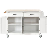 White Kitchen Island Cart